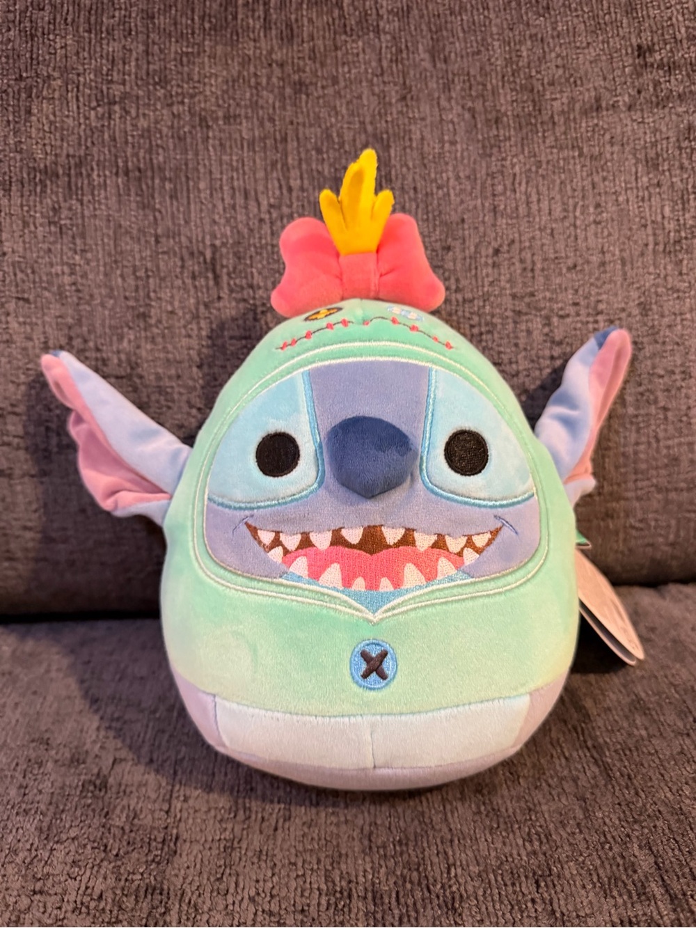 Squishmallows Stitch Plush - Mint Green, Light Blue, Purple, Pink, Yellow
